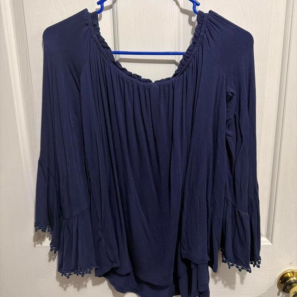 Xhilaration Women's Navy and Blue Blouse - Picture 4 of 4